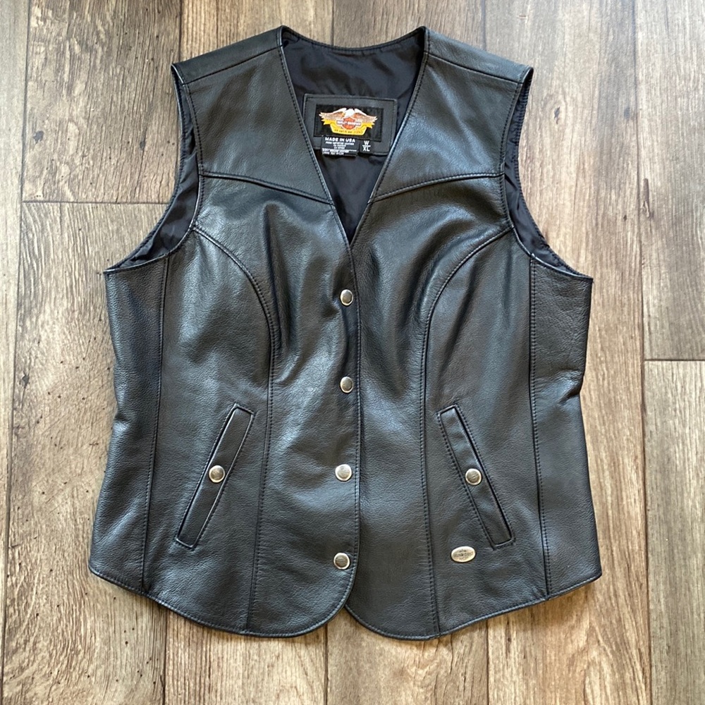 VTG Harley Davidson Leather Vest